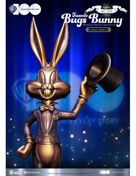 WARNER BROS STUDIOS 100TH ANN. TUXEDO BUGS BUNNY MASTERCRAFT