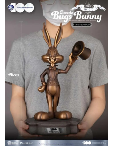 WARNER BROS STUDIOS 100TH ANN. TUXEDO BUGS BUNNY MASTERCRAFT