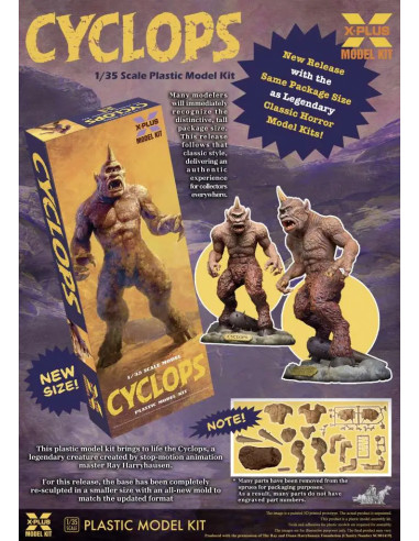 RAY HARRYHAUSEN CYCLOPS RENEWAL PACK 1/72 PLASTIC MODEL KIT