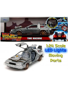 Back To The Future Part 3 - 1982 De Lorean DMC 12 With Railroad Wheels - 1:24 Die-Cast Model Limited Edition
