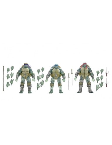 NECA TMNT Tartarughe Ninja Last Ronin Ghost Brothers 3pack Action Figurse set