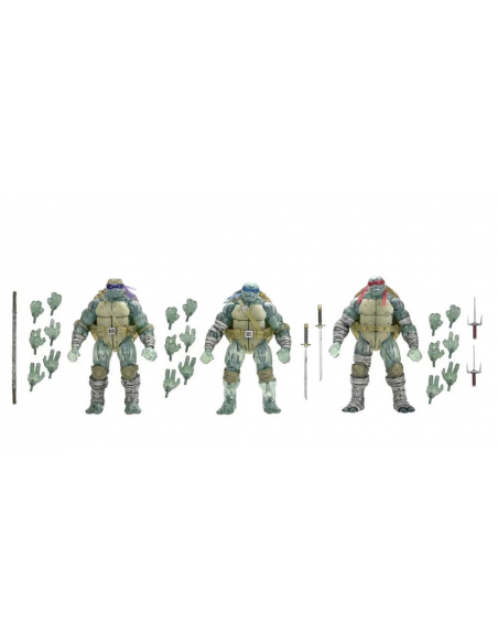NECA TMNT Tartarughe Ninja Last Ronin Ghost Brothers 3pack Action Figurse set