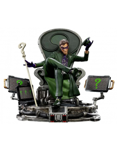 DC Batman Comics Riddler on Throne L'Enigmista Statue Iron Studios Sideshow RARE