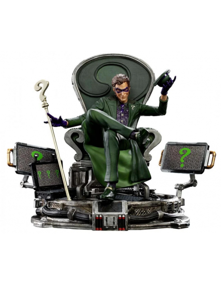 DC Batman Comics Riddler on Throne L'Enigmista Statue Iron Studios Sideshow RARE