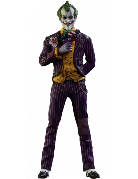 DC Batman Arkham Asylum THE JOKER 1/6 Action Figure Hot Toys Sideshow VGM27 RARE