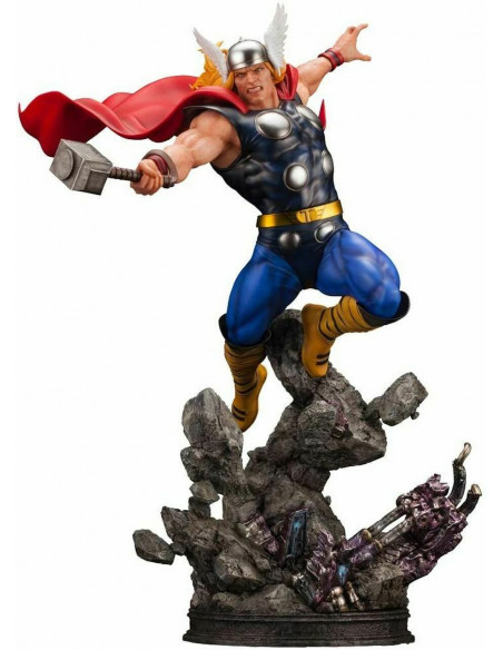 Kotobukiya Marvel Comics THOR & Mjölnir Fine Art Statue MK349 Brown Box Original