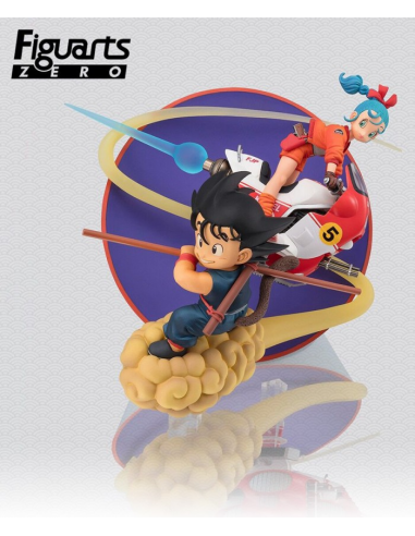 DRAGON BALL Figuarts ZERO Son Goku & Bulma Statue Bandai Tamashii Brown Box LIVE