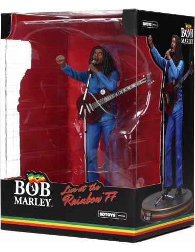BOB MARLEY Live At Rainbow 77 Concert Statue Action Figure Collector Box Live