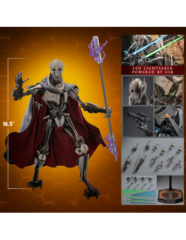 Star Wars Ep. III General Grievous 1/6 Action Figure Sideshow Hot Toys MMS760D67