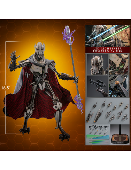 Star Wars Ep. III General Grievous 1/6 Action Figure Sideshow Hot Toys MMS760D67