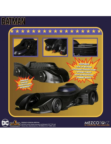 DC Comics Batman BATMOBILE 1989 for Insert Action Figure 5 points Mezco Toyz