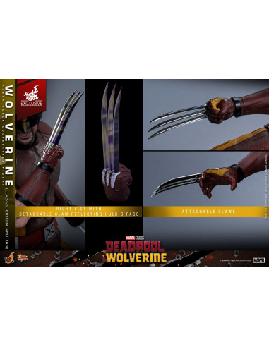 Deadpool & Wolverine Classic Brown & Tan Action Figure Hot Toys Sideshow MMS831