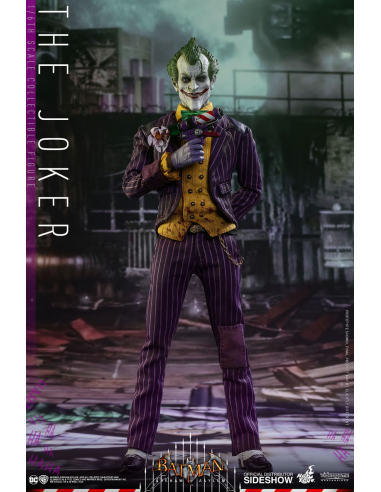 DC Batman Arkham Asylum THE JOKER 1/6 Action Figure Hot Toys Sideshow VGM27 RARE