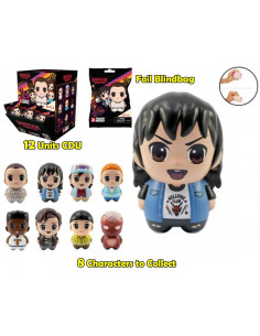 STRANGER THINGS - FOAM SQUISHY - BLIND BAGS  COUNTER DISPLAY (12 UNITS)