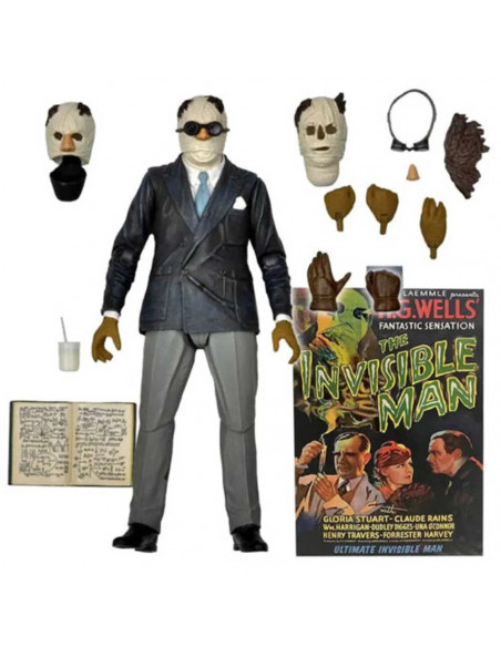 Universal Monsters Invisible Man L'uomo Invisibile Color Ver. Action Figure NECA