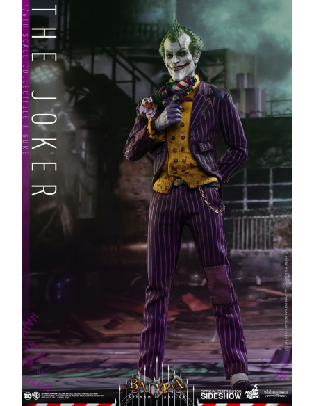 DC Batman Arkham Asylum THE JOKER 1/6 Action Figure Hot Toys Sideshow VGM27 RARE