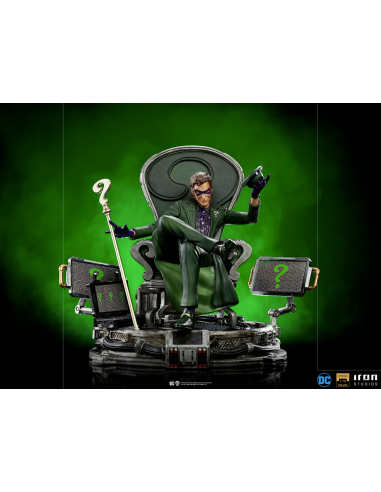 DC Batman Comics Riddler on Throne L'Enigmista Statue Iron Studios Sideshow RARE