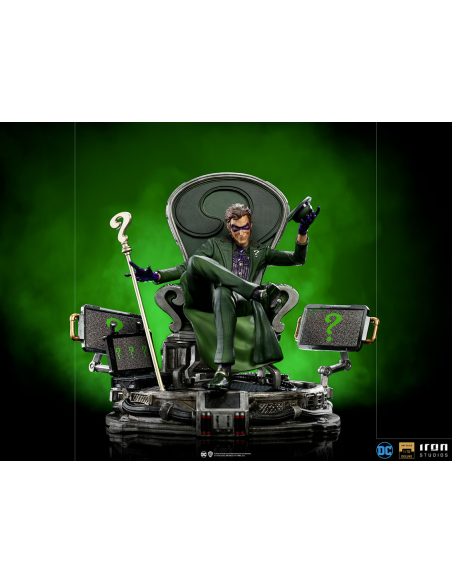 DC Batman Comics Riddler on Throne L'Enigmista Statue Iron Studios Sideshow RARE