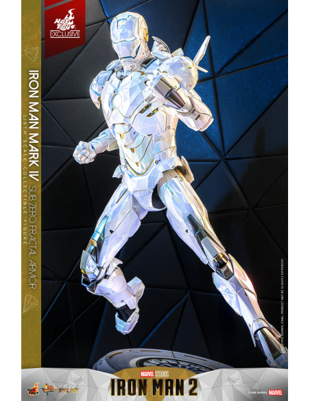 IRON MAN 2 Iron Man Mark IV Sub-Zero Fractal Armor MMS830D76 Hot Toys Exclusive