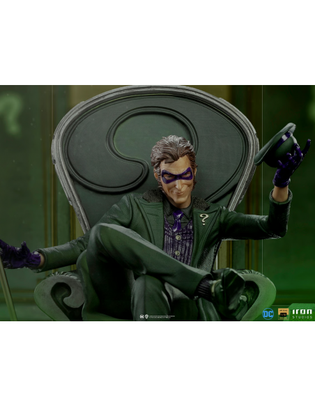 DC Batman Comics Riddler on Throne L'Enigmista Statue Iron Studios Sideshow RARE