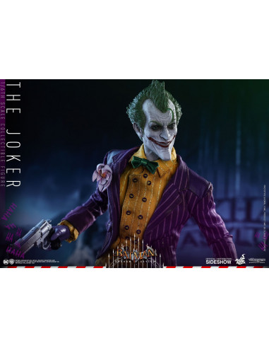 DC Batman Arkham Asylum THE JOKER 1/6 Action Figure Hot Toys Sideshow VGM27 RARE