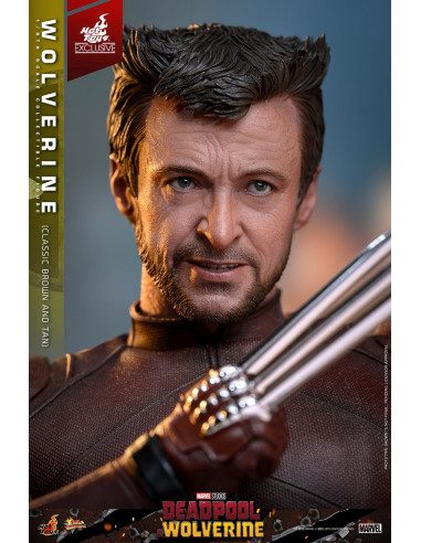 Deadpool & Wolverine Classic Brown & Tan Action Figure Hot Toys Sideshow MMS831