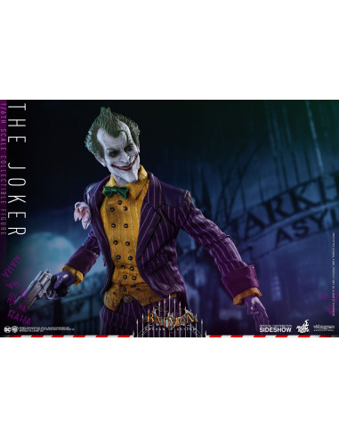 DC Batman Arkham Asylum THE JOKER 1/6 Action Figure Hot Toys Sideshow VGM27 RARE