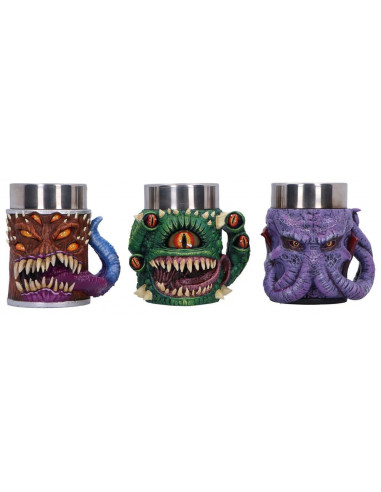 Dungeons & Dragons Set of 3 Mini Tankards Mini Monster 9 cm