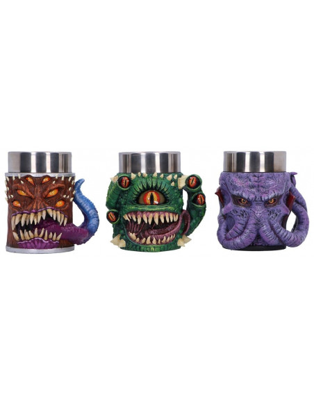 Dungeons & Dragons Set of 3 Mini Tankards Mini Monster 9 cm