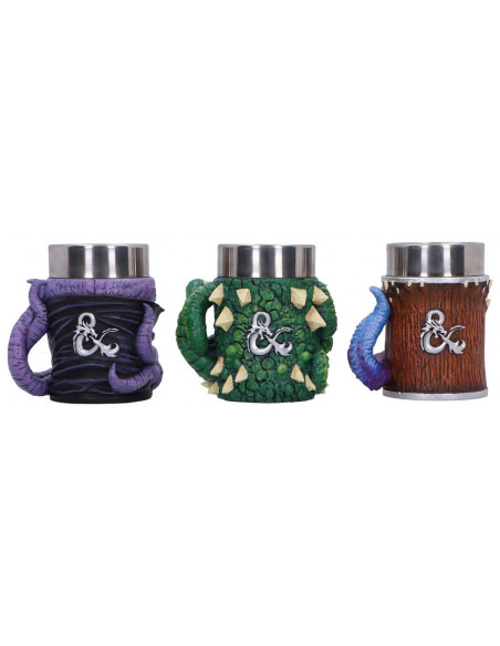 Dungeons & Dragons Set of 3 Mini Tankards Mini Monster 9 cm