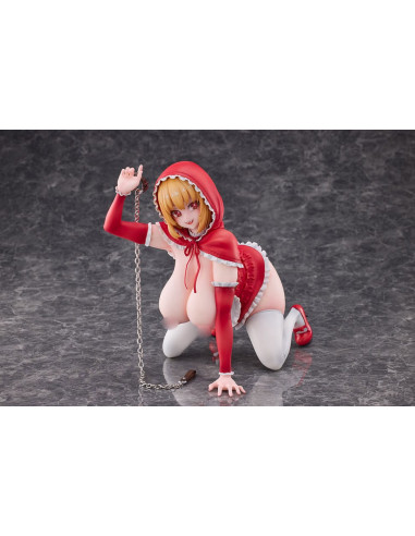Original Character PVC 1/5 Little Red Riding Hood And The Wolf Girl Little Red Riding Hood 21 cm