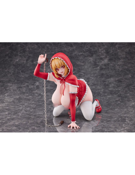 Original Character PVC 1/5 Little Red Riding Hood And The Wolf Girl Little Red Riding Hood 21 cm