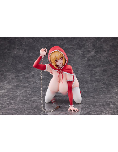 Original Character PVC 1/5 Little Red Riding Hood And The Wolf Girl Little Red Riding Hood 21 cm
