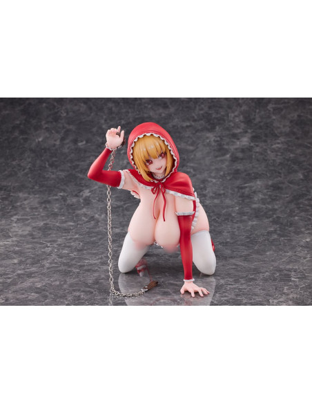 Original Character PVC 1/5 Little Red Riding Hood And The Wolf Girl Little Red Riding Hood 21 cm