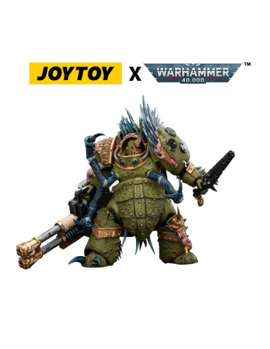 Warhammer 40,000 Action Figure Death Guard Blightlord Terminator 1 with Reaper Autocannon and Bubotic Blades 14 cm