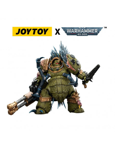 Warhammer 40,000 Action Figure Death Guard Blightlord Terminator 1 with Reaper Autocannon and Bubotic Blades 14 cm
