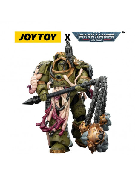 Warhammer 40,000 Action Figure Death Guard Blightlord Terminator 2 with Flail of Corruption 14 cm