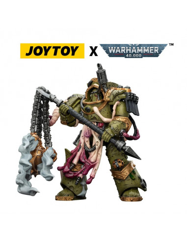 Warhammer 40,000 Action Figure Death Guard Blightlord Terminator 2 with Flail of Corruption 14 cm