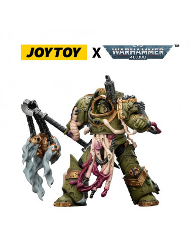 Warhammer 40,000 Action Figure Death Guard Blightlord Terminator 2 with Flail of Corruption 14 cm