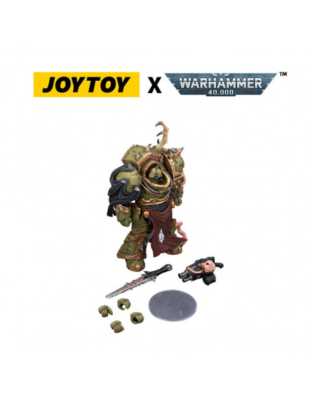 Warhammer 40,000 Action Figure Death Guard Blightlord Terminator 3 with Combi-bolter and Bubotic Blade 14 cm