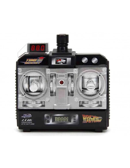 BACK TO THE FUTURE PART 1 1982 TIME MACHINE DELOREAN REMOTE CONTROL 1/16 DIE-CAST MODEL