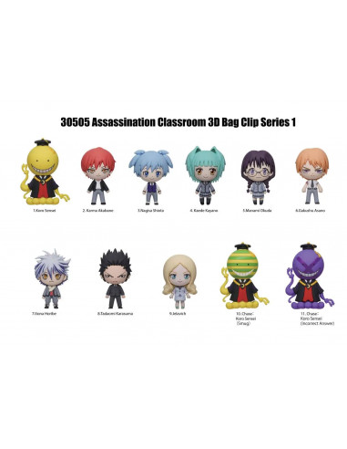 ASSASSINATION CLASSROOM S1 BAG CLIP BLIND BOX DISPLAY (24)