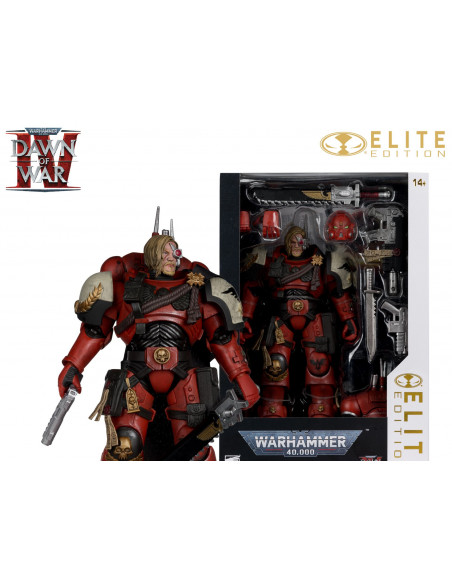 MCFARLANE ELITE 7INCH WARHAMMER 4000 DAWN OF WAR 4 CAPTAIN CYRUS IN PHOBOS ARMOR ACTION FIGURE