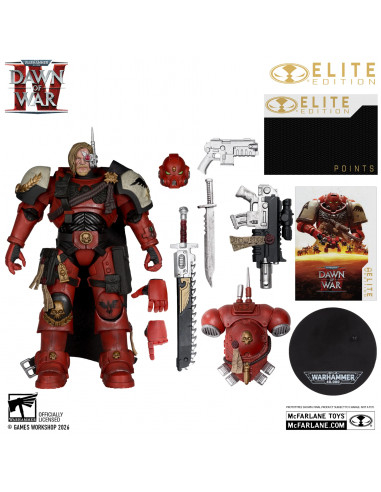 MCFARLANE ELITE 7INCH WARHAMMER 4000 DAWN OF WAR 4 CAPTAIN CYRUS IN PHOBOS ARMOR ACTION FIGURE