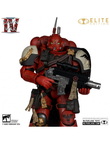 MCFARLANE ELITE 7INCH WARHAMMER 4000 DAWN OF WAR 4 CAPTAIN CYRUS IN PHOBOS ARMOR ACTION FIGURE