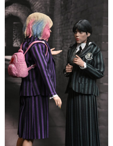 Wednesday Action Figures 2 Pack Wednesday Addams (Nevermore Uniform) and Enid 20 cm