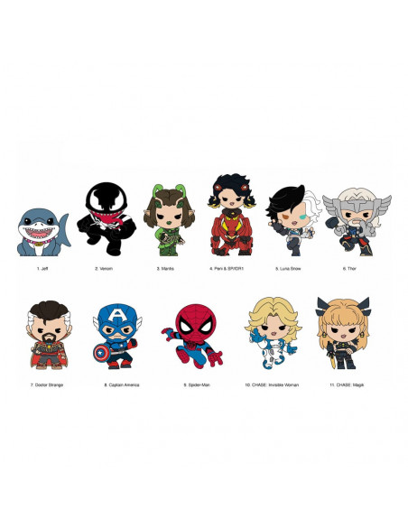 Marvel Rivals 3D Foam Bag Clips Series 16 Display (24)