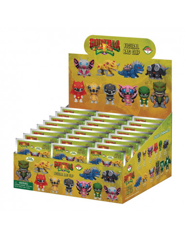 Godzilla vs. Power Rangers 3D PVC Bag Clips Series 1 Display (24)