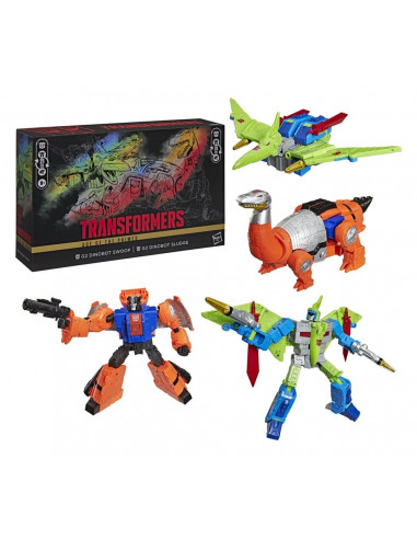 Transformers Age of the Primes Leader Class Action Figure 2-Pack G2 G2 Dinobot Swoop &amp