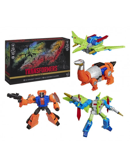 Transformers Age of the Primes Leader Class Action Figure 2-Pack G2 G2 Dinobot Swoop &amp